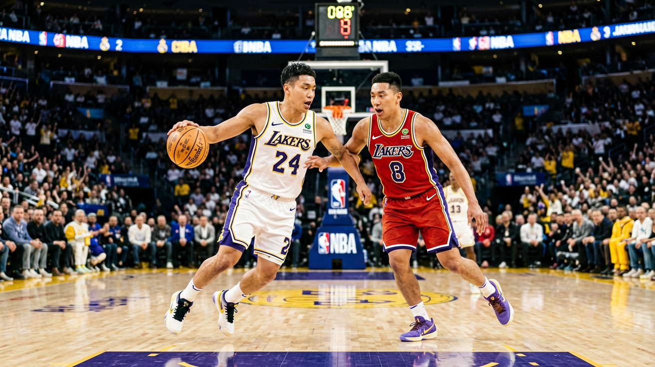 NBA职业篮球比赛现场激烈对抗瞬间